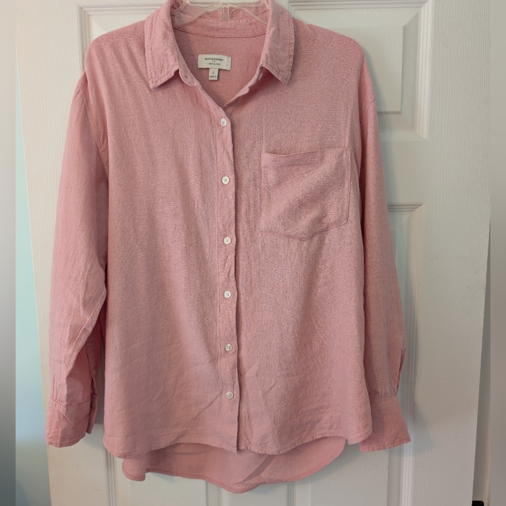 Banana Republic Linen Blend Button Down Shirt